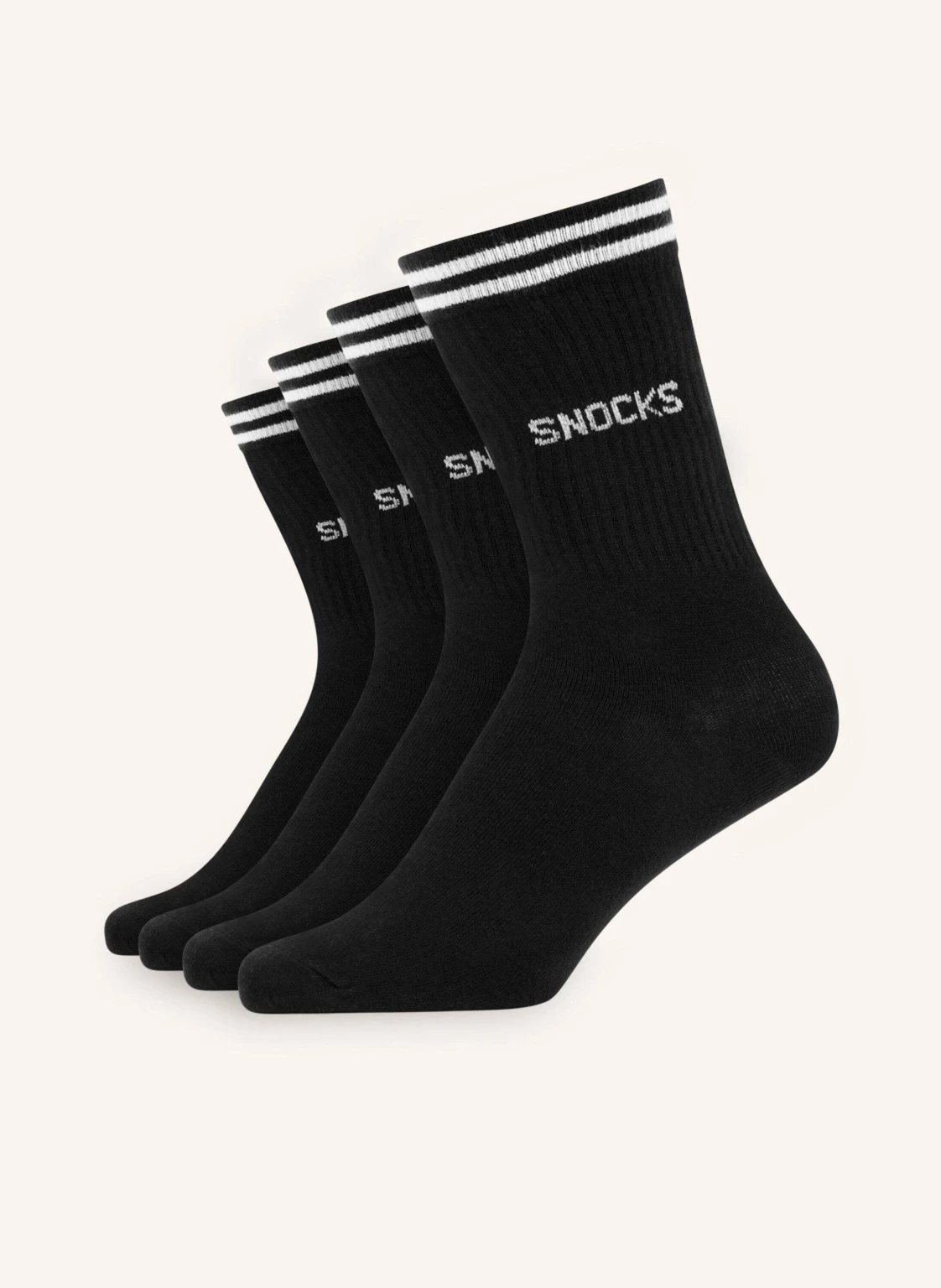 SNOCKS Hohe Sportsocken mit Streifen (4 Paare)