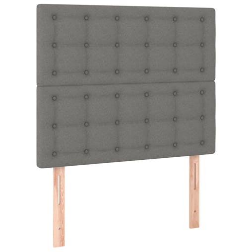 NNEVL LED Headboard Dark Grey 80x5x118/128 cm Fabric