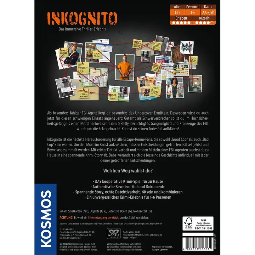 Brettspiel Masters of Crime