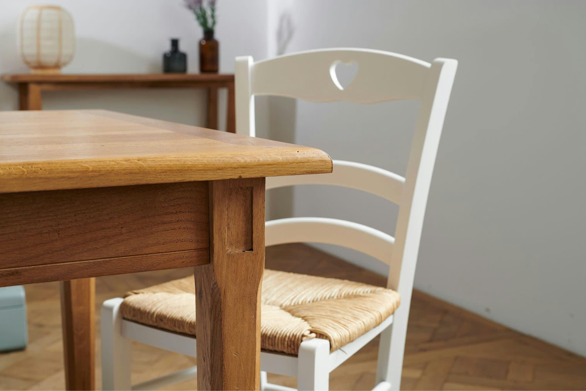 SILVA - Lot de 2 chaises en hêtre coloris blanc