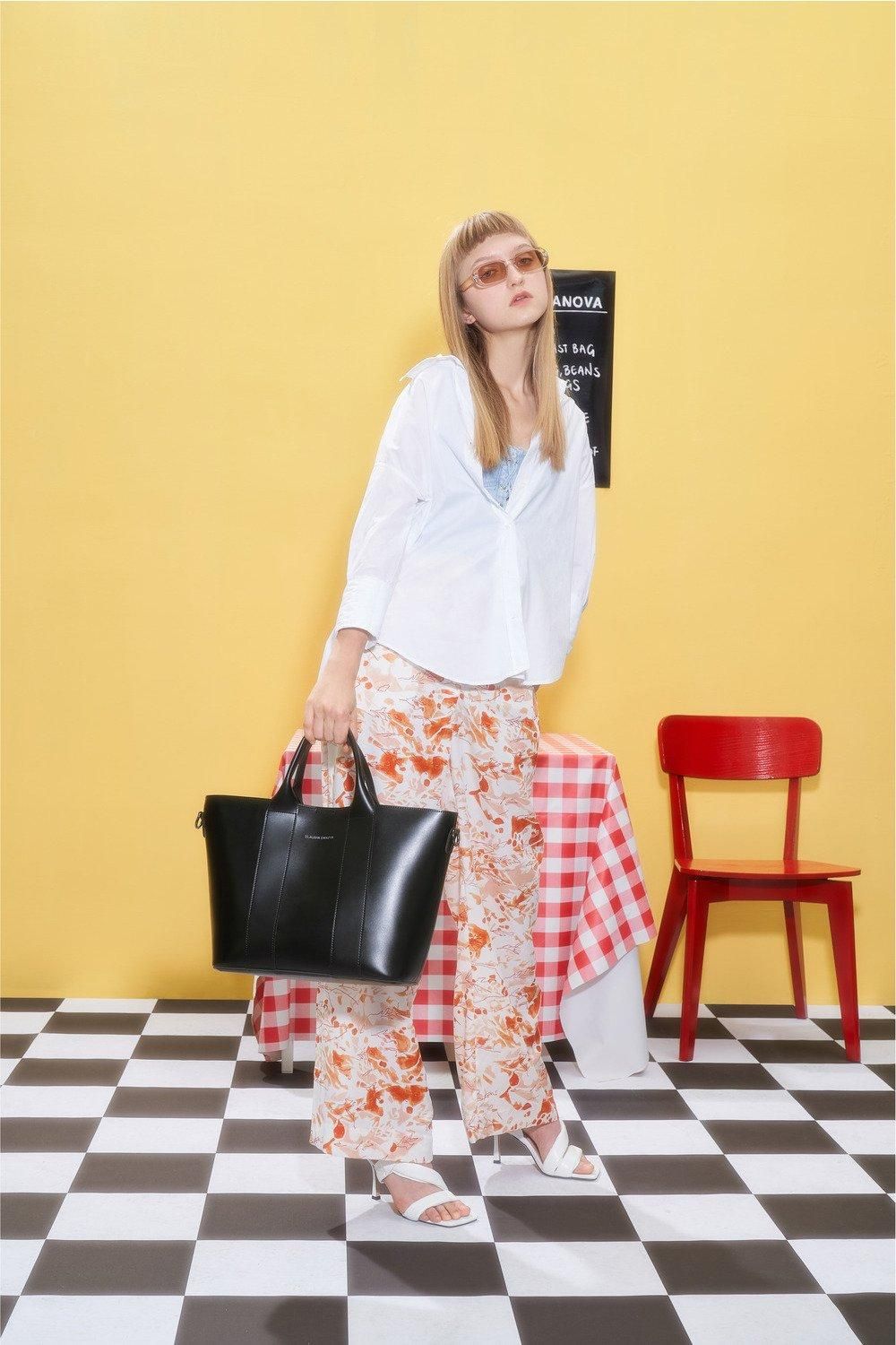 Claudia Canova Twin Strap Tote Bag With Inner Pouch