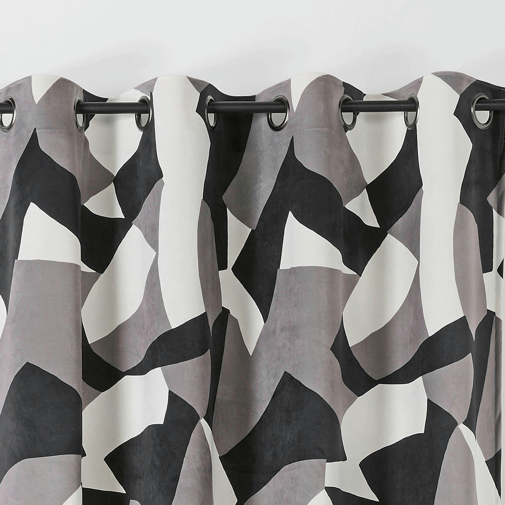 - Rideau d'ameublement camo polyester gris clair 145x240 cm