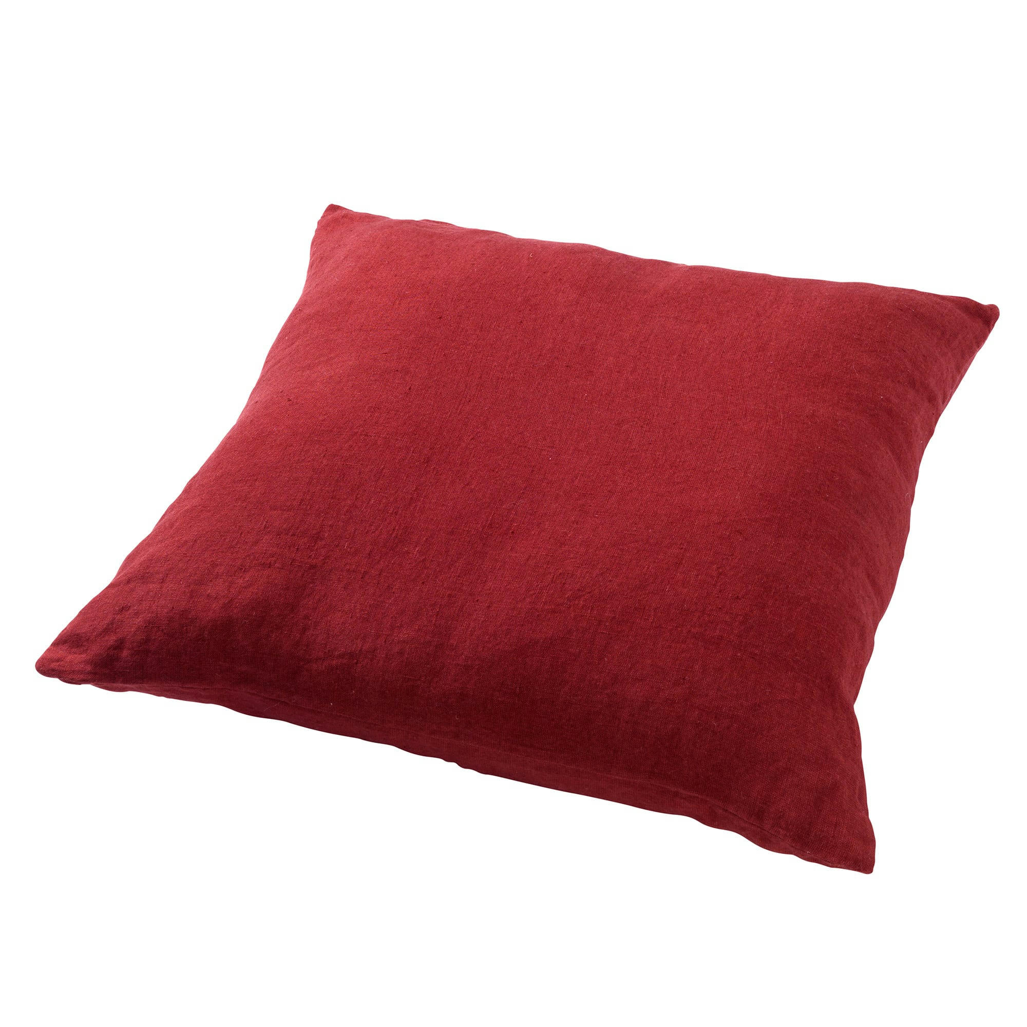 LINN - Coussin - rouge en laine 45x45 cm uni