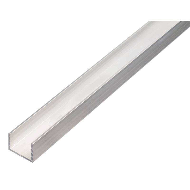 Profilé U en aluminium 15 x 10 x 1,5 x 12 mm 1 m ALBERTS