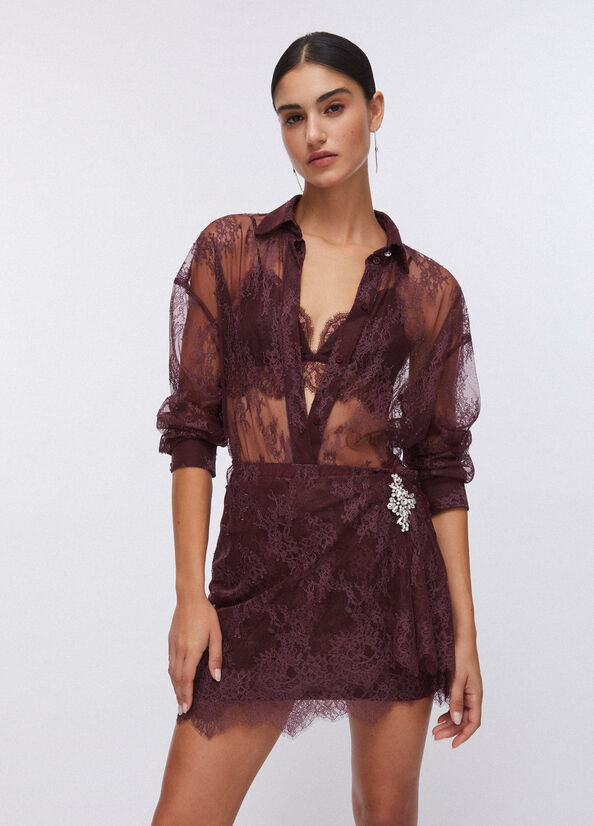 Camicia in pizzo chantilly