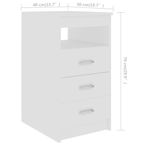 NNEVL Desk White 140x50x76 cm Engineered Wood
