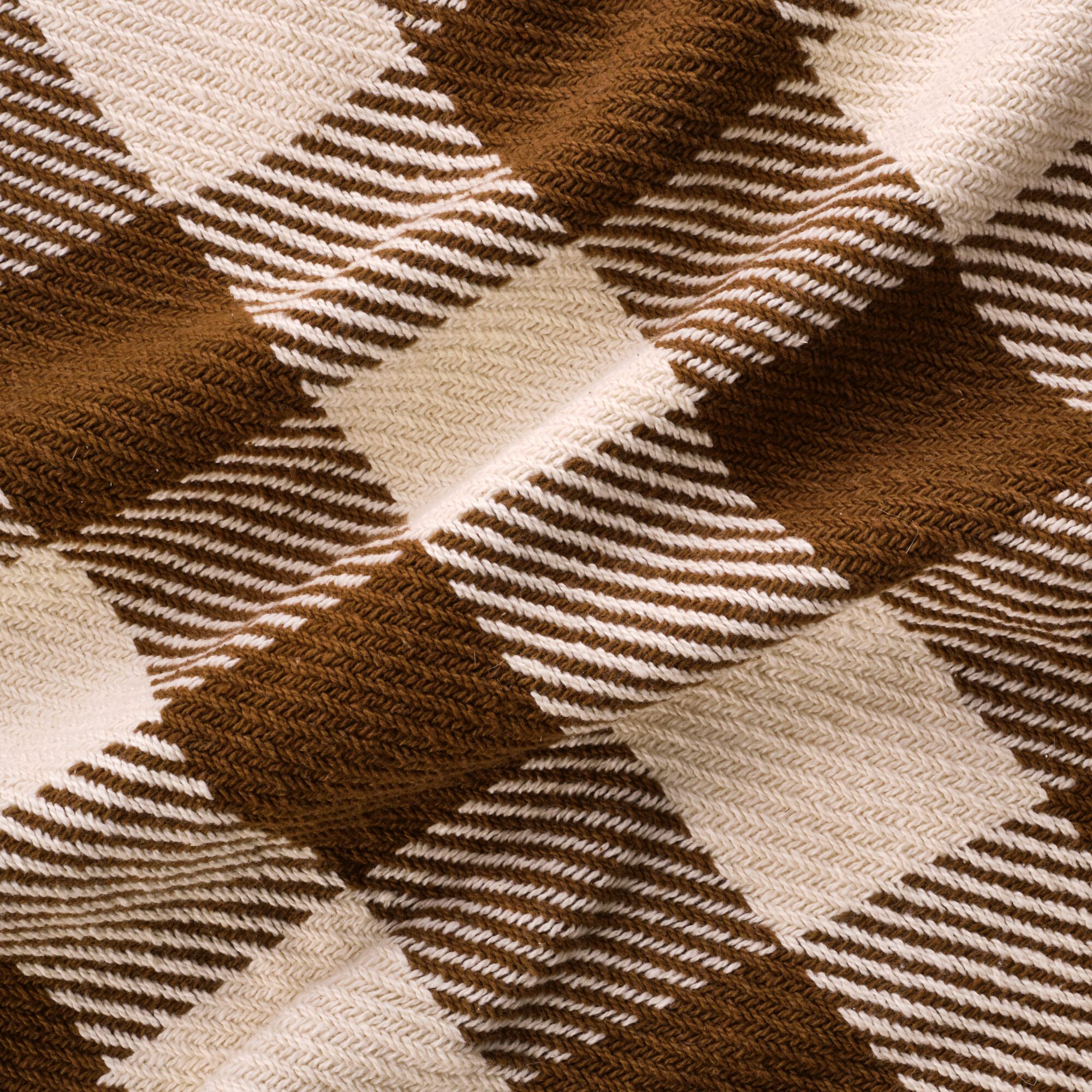 MISON - Plaid tartan en coton 130x170cm - marron