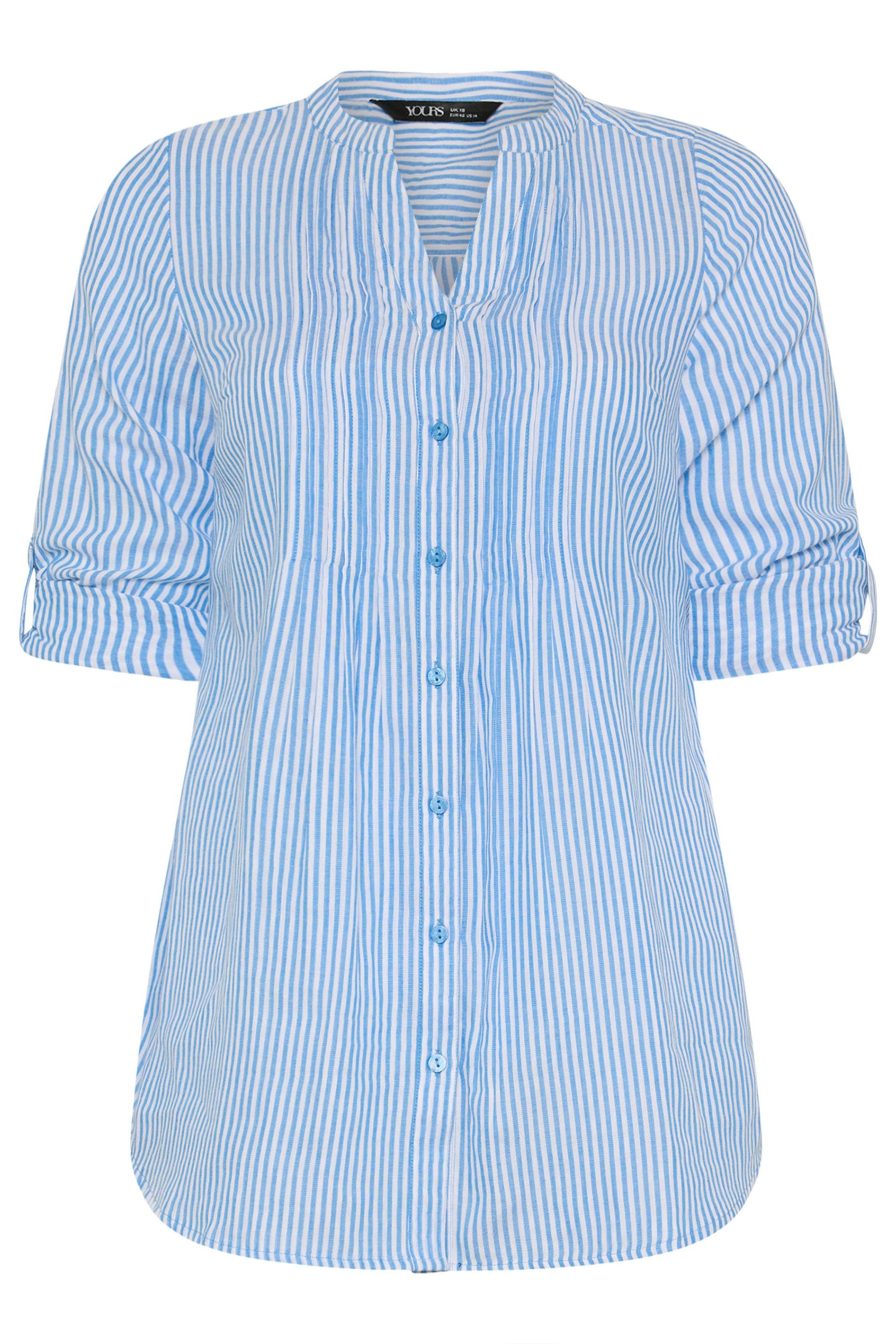 Yours Stripe Pintuck Shirt