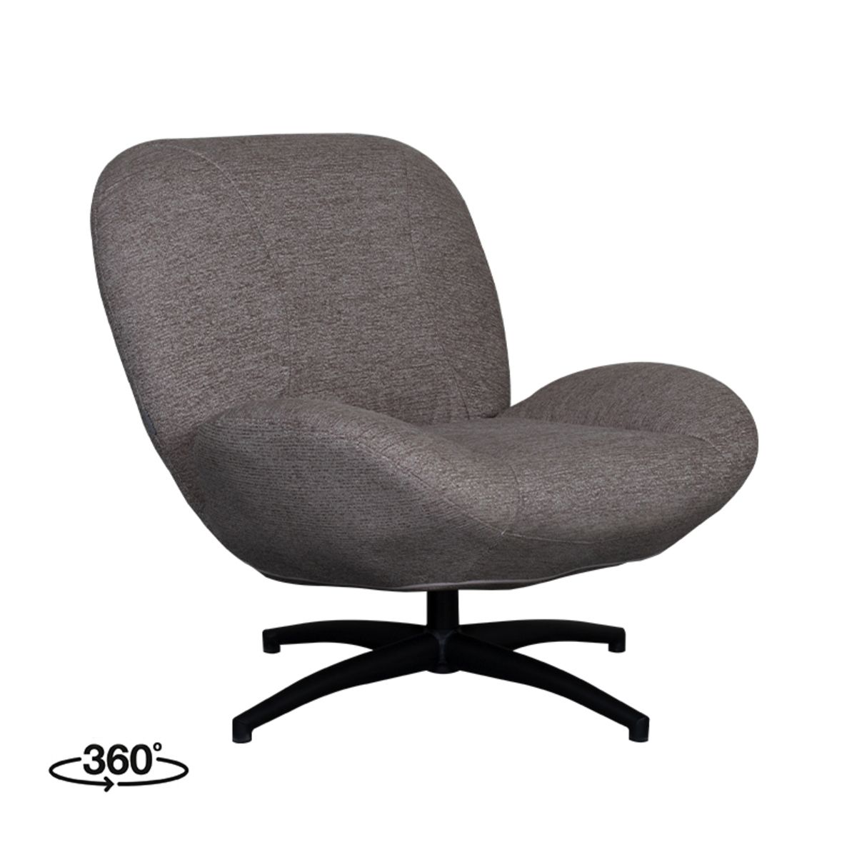 LABEL51 Fauteuil Clayton - Beige Stof - Draaibaar
