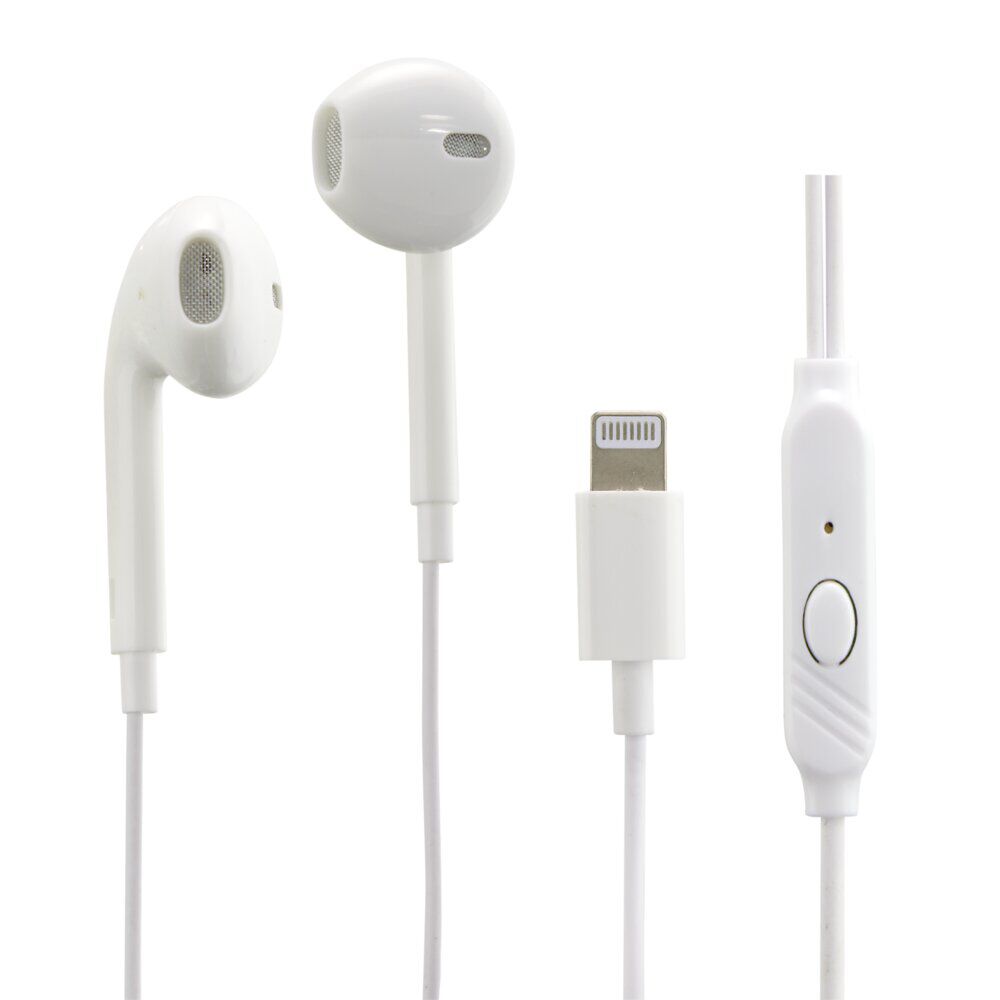 écouteurs filaires USB lumineux noirs et blancs L120cm