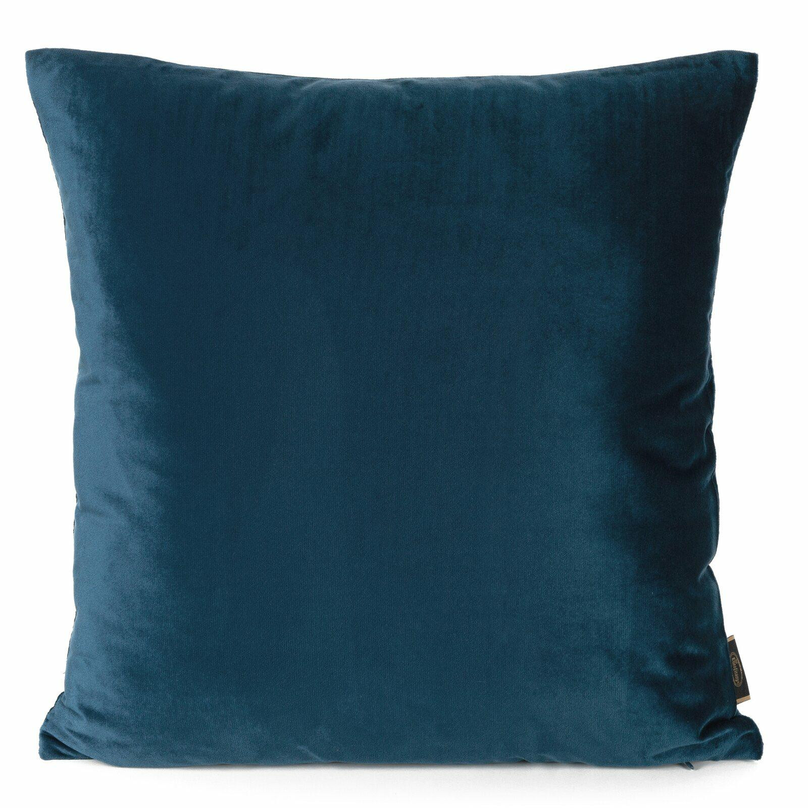 Poszewka dekoracyjna ELORA 60x60 cm granatowa velvet look glamour