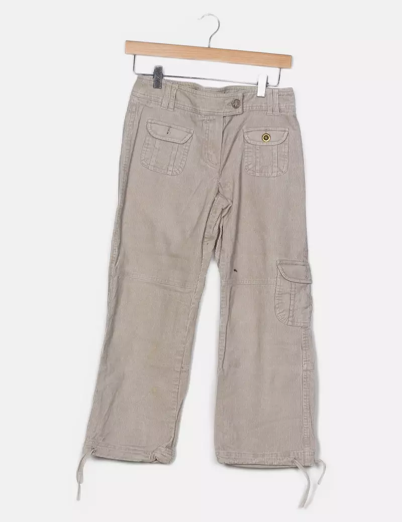 Camaïeu Cargo trousers capri Corduroy