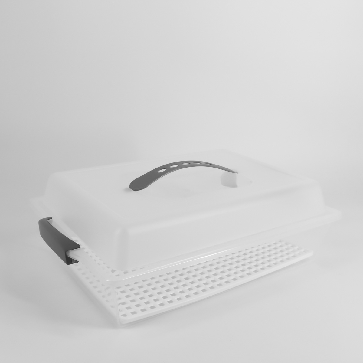 Boleira retangular cinza