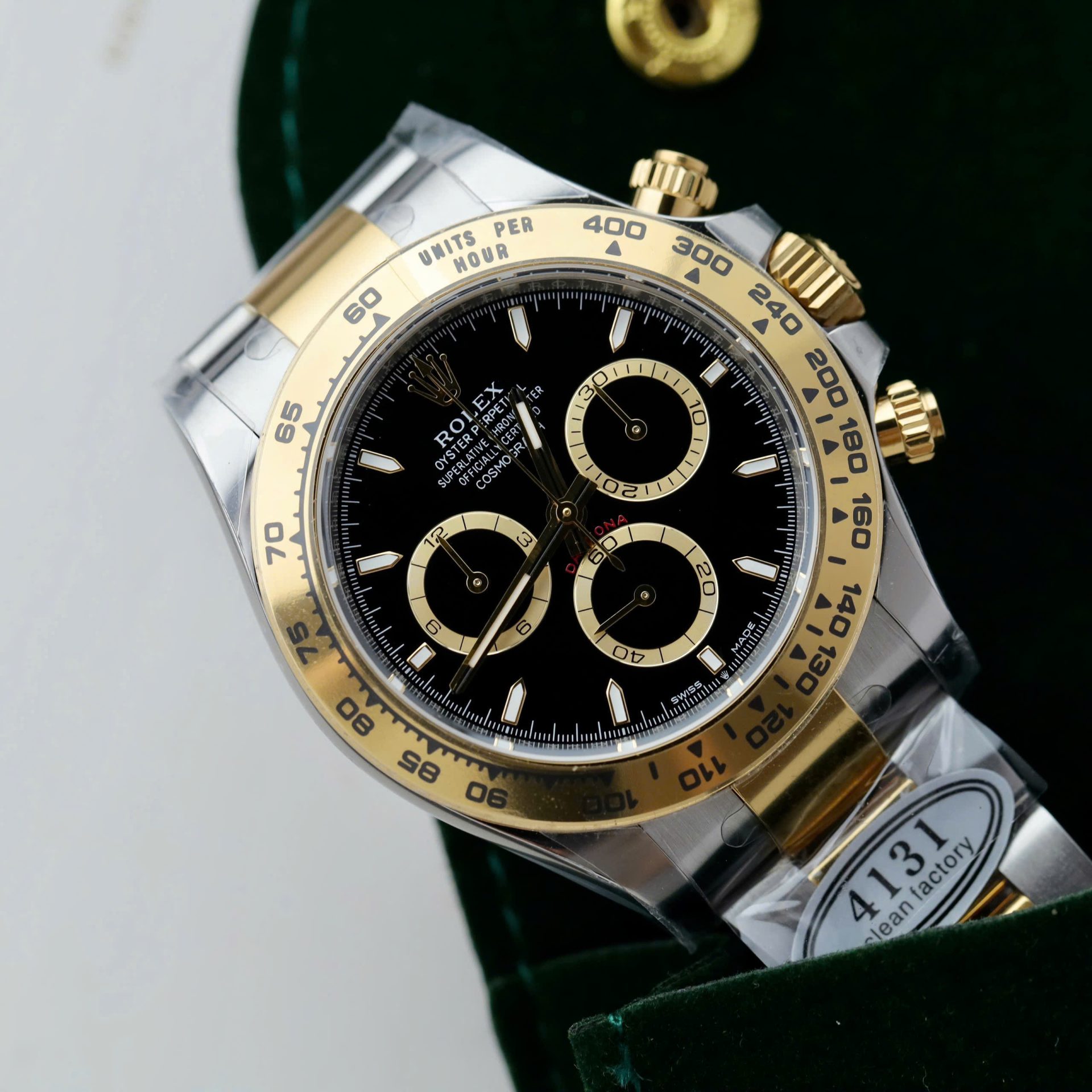 Rolex Daytona 126503 SS/YG Plated Black Dial 40mm Oyster Super Clone
