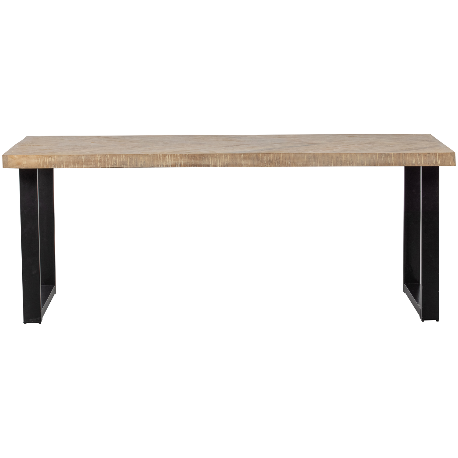 WOOOD tafel visgraat met u-poot Tablo - Mango - 75x200x90