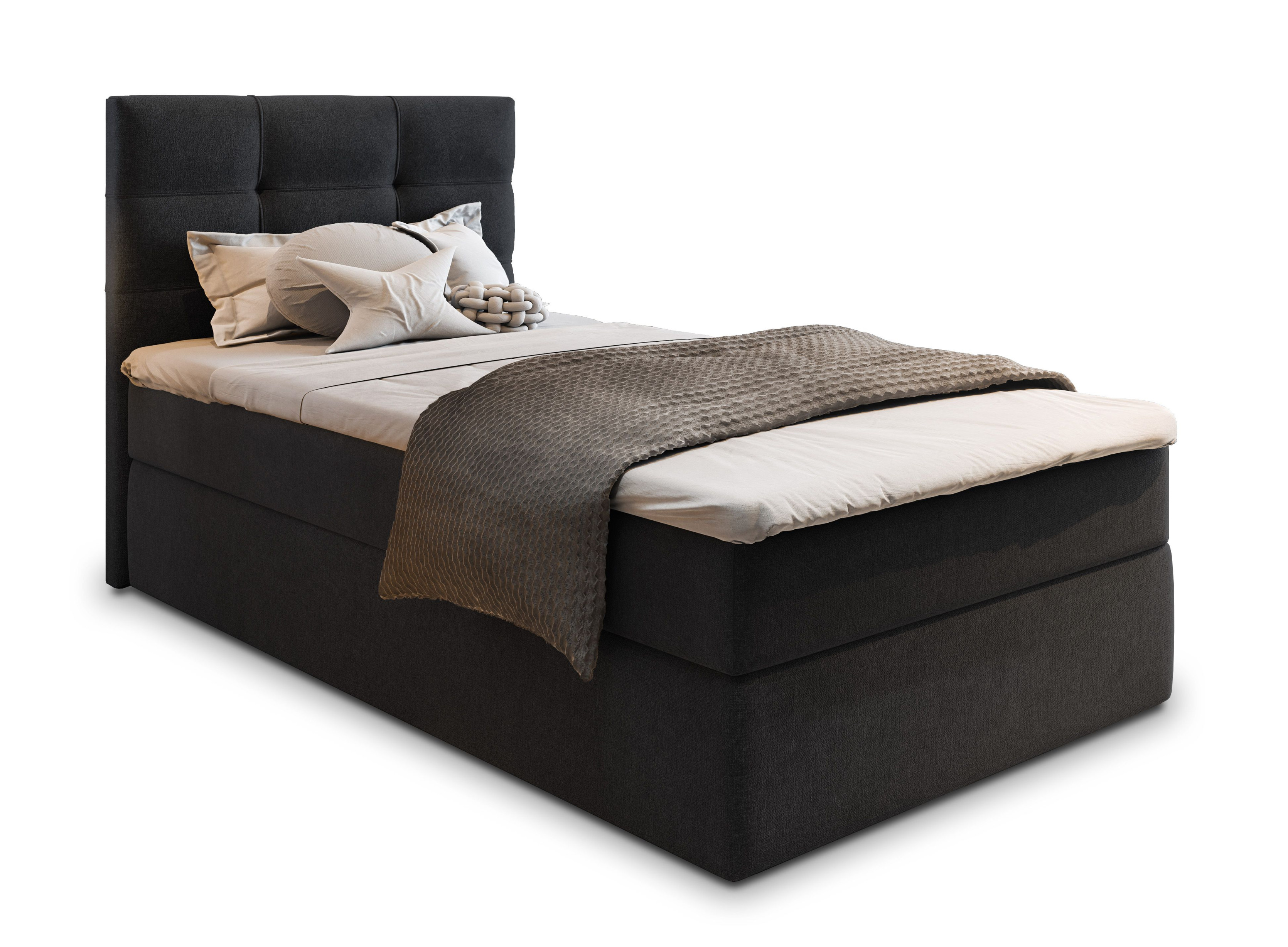 Łóżko kontynentalne GLOS 90 z topperem 90x200 cm