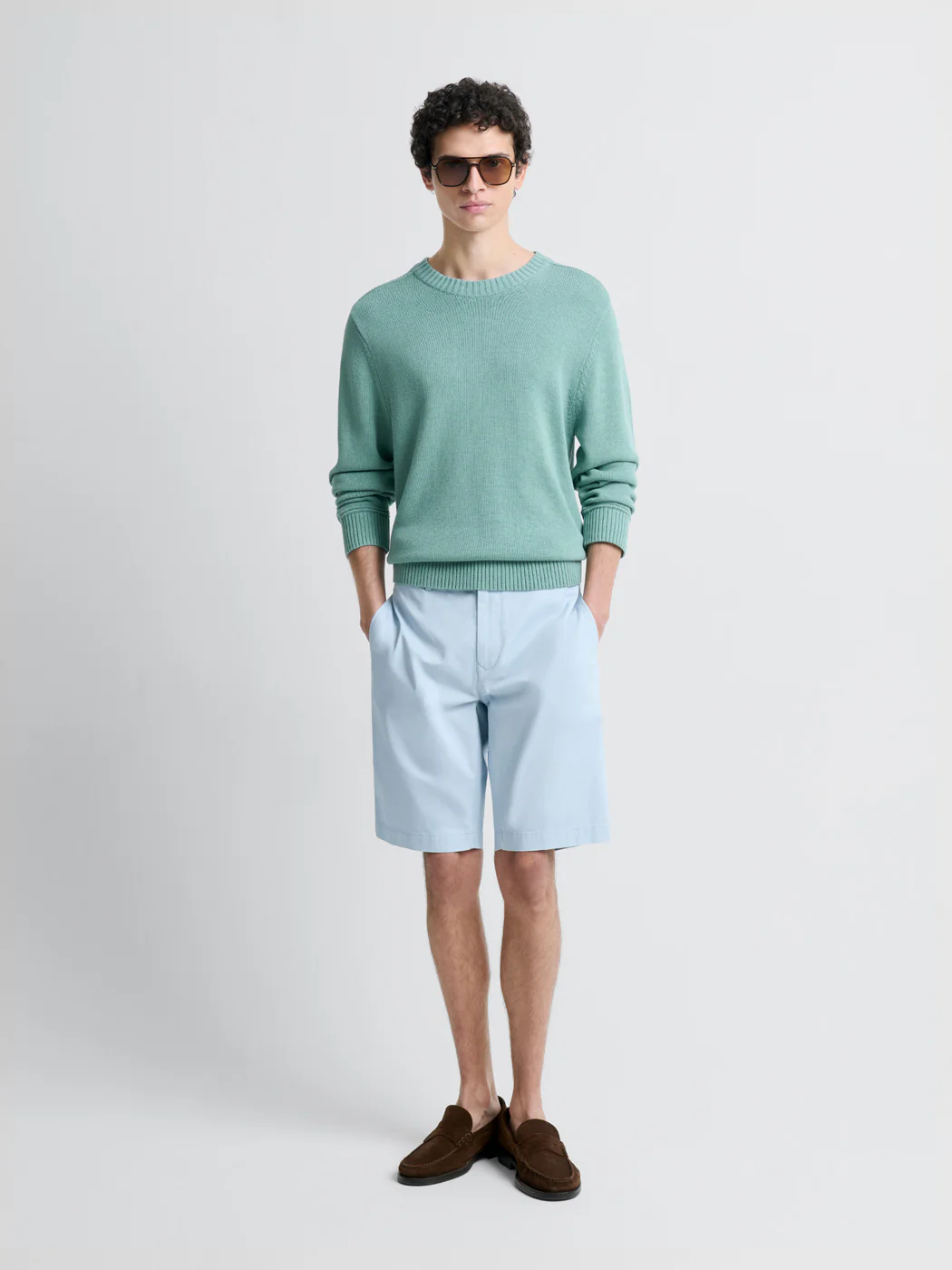 Bermuda slim taille semi-élastiquée