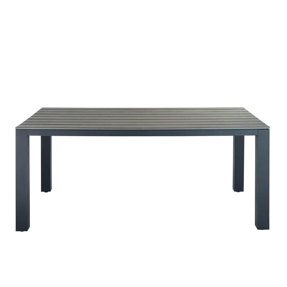 Escale - Table de jardin en aluminium gris 6 personnes