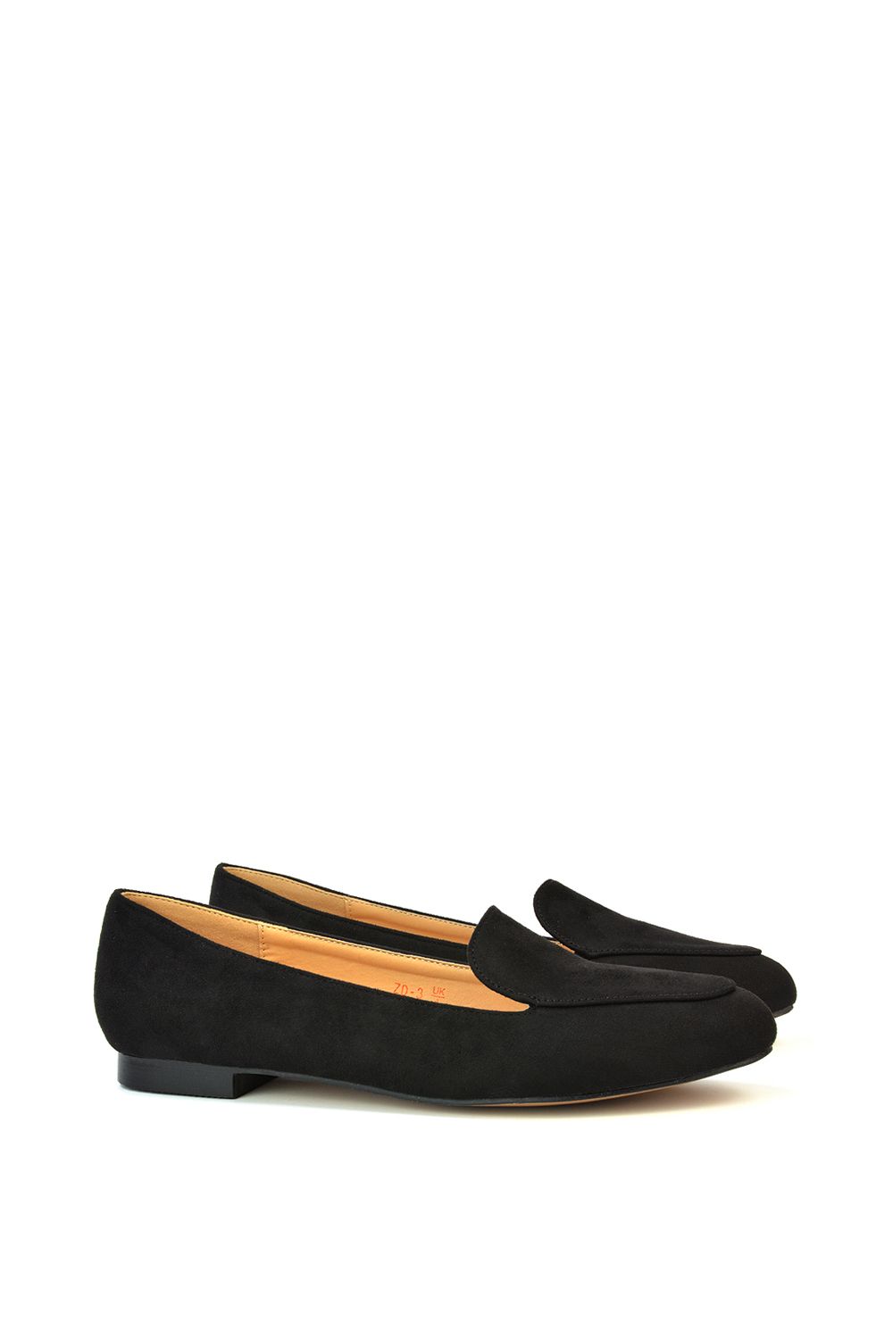 XY London Ashleen' Flat Low Block Heeled Slip on Ballerina Pump Shoes