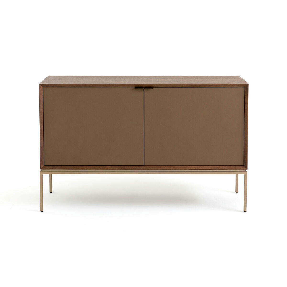 Buffet XS noyer/cuir, Delina