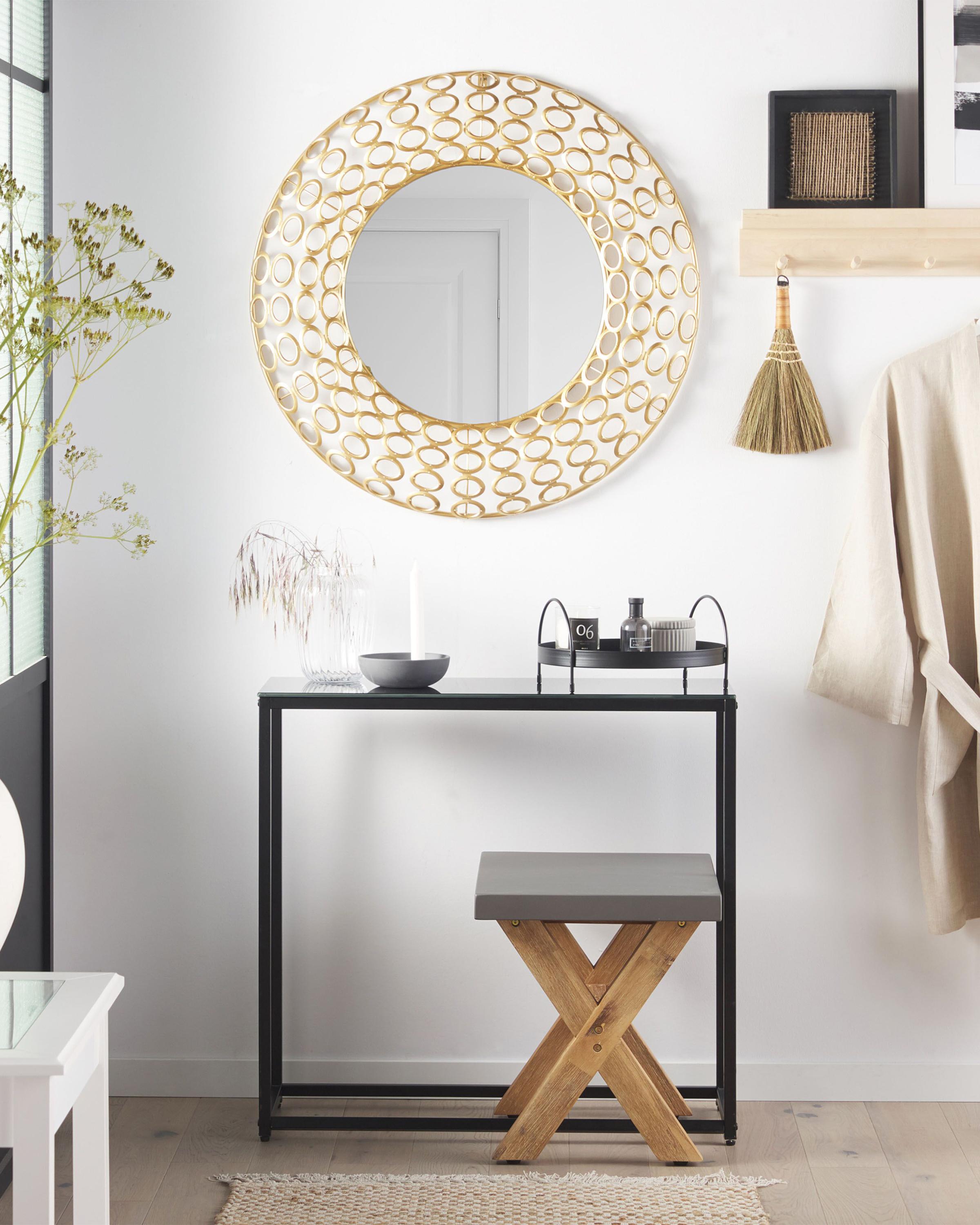 Wall Mirror BOURDON 80 cm 80 cm Metal Gold