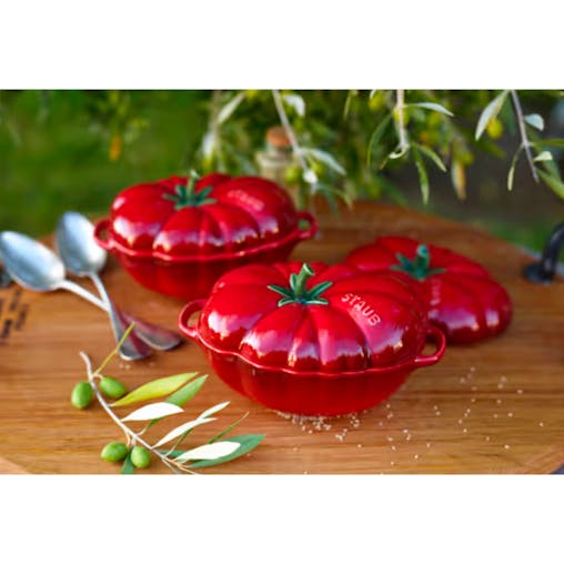 Staub Enamelled Cast Iron Tomato Cocotte 0.5L - Set of 4