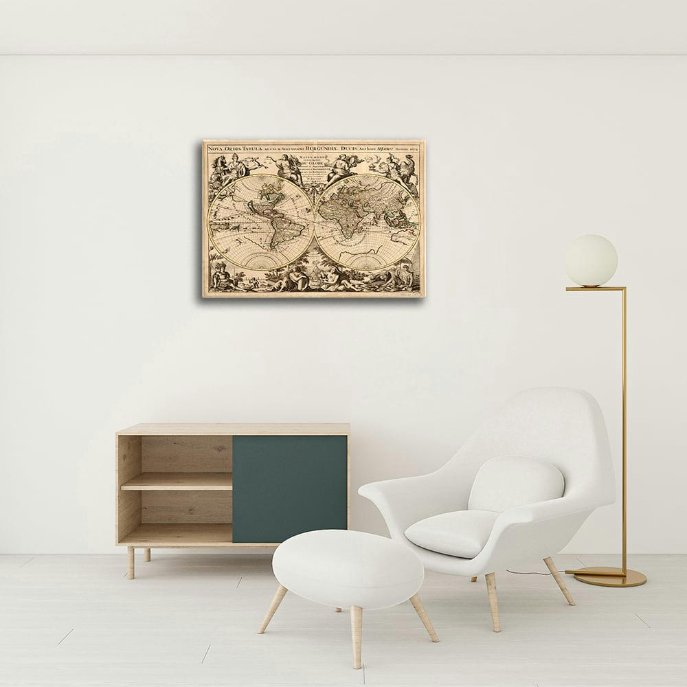 - Tableau cartographie ancienne carte No.58 80x100cm