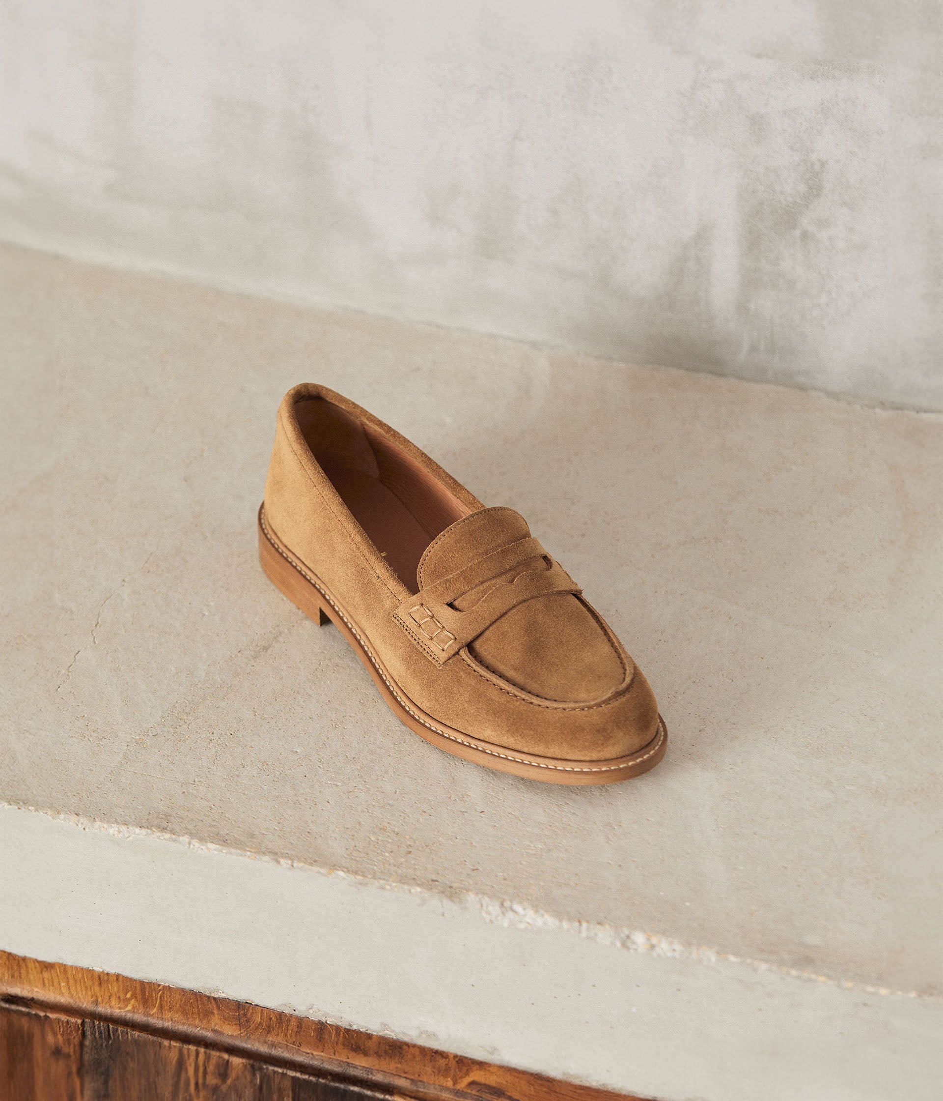 Mocassins velours camel Angella