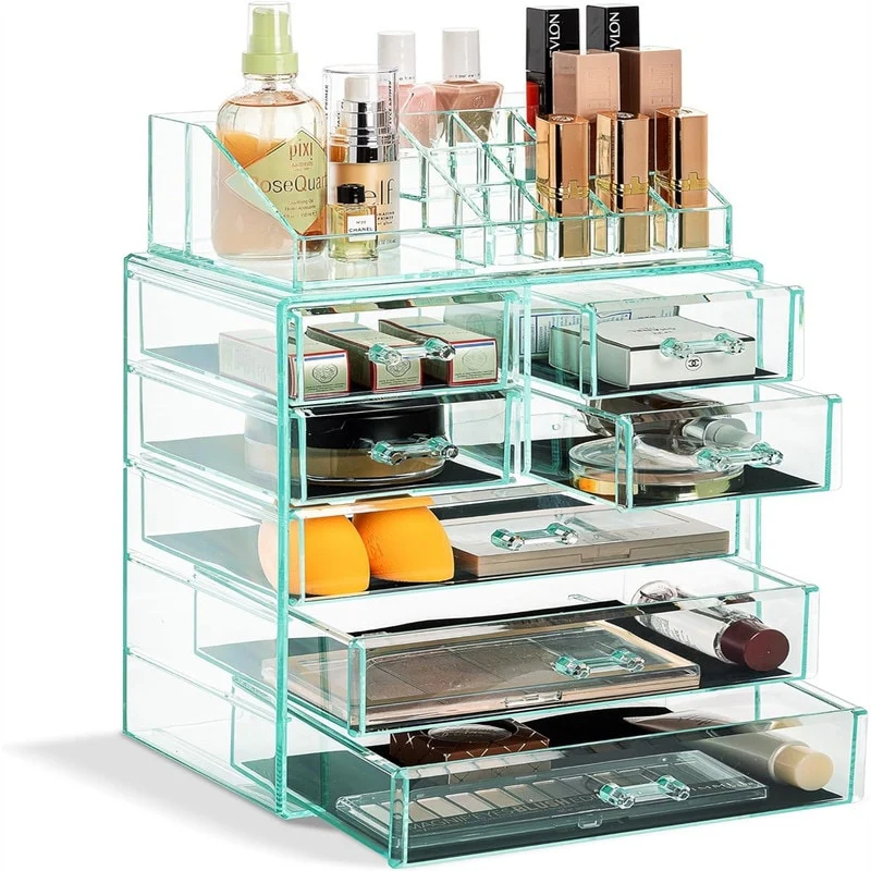Clear Cosmetic Makeup Organizer - 6.25D x 9.25W x 14.25H