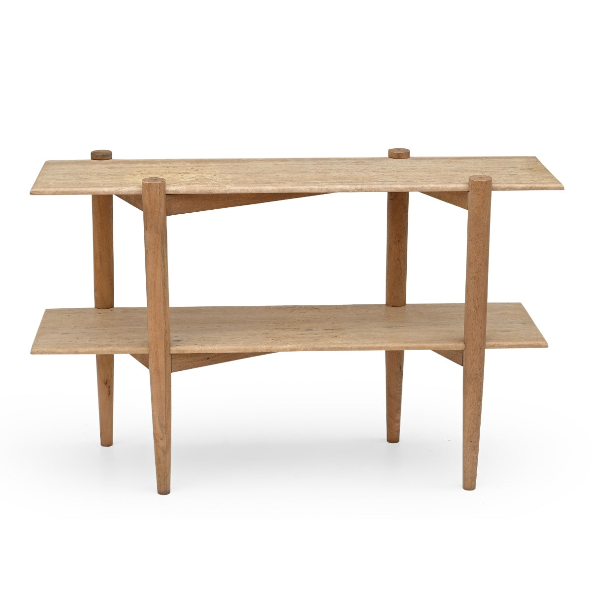 DÉJA Living Sidetable Aline - Travertin - Naturel - 120cm