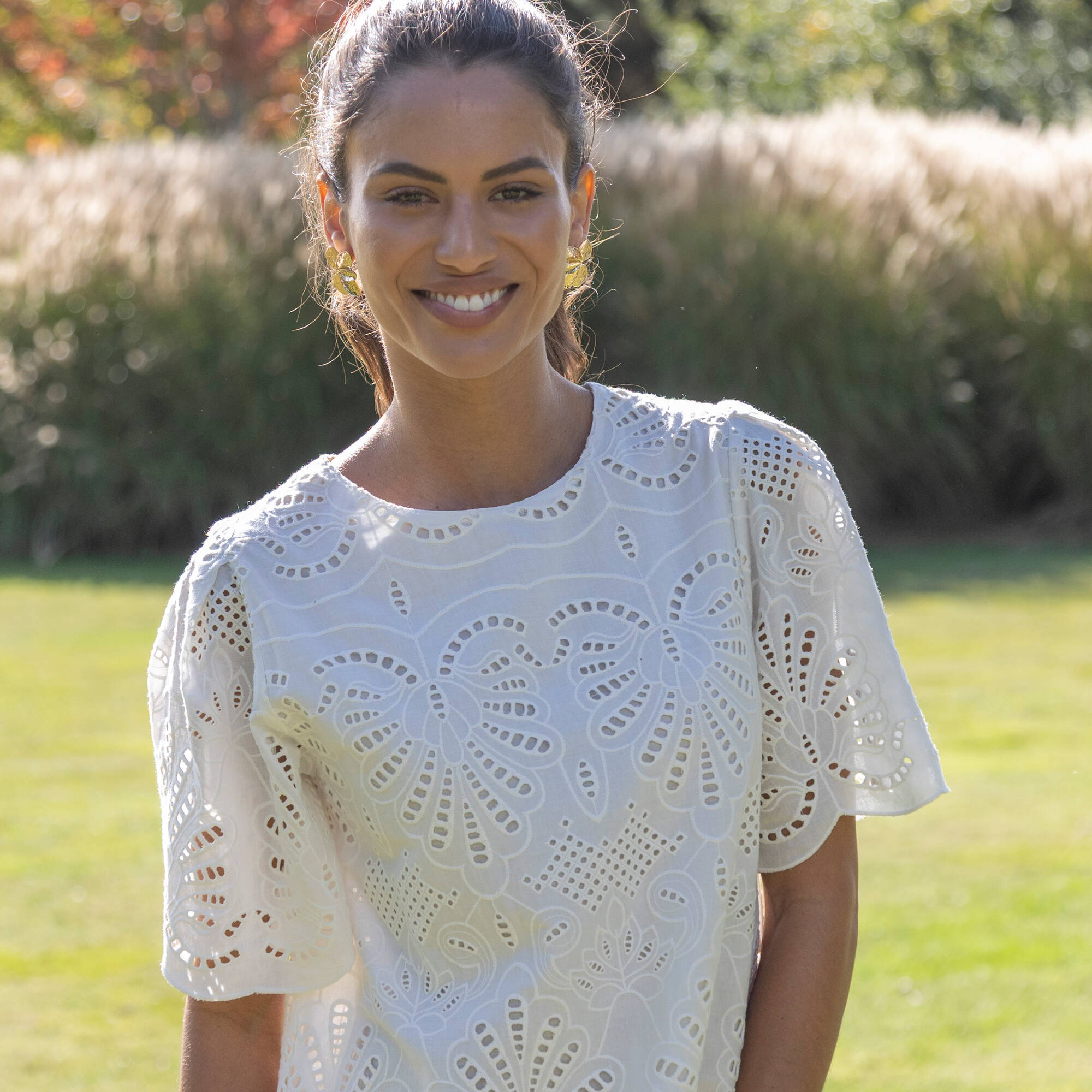 Robe courte broderie anglaise
