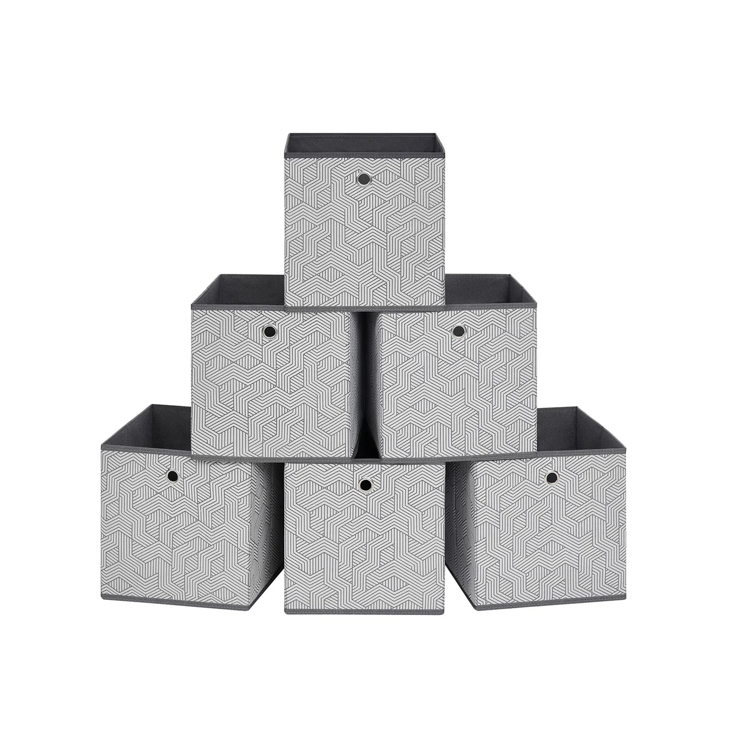 6 Boîtes de rangement gris