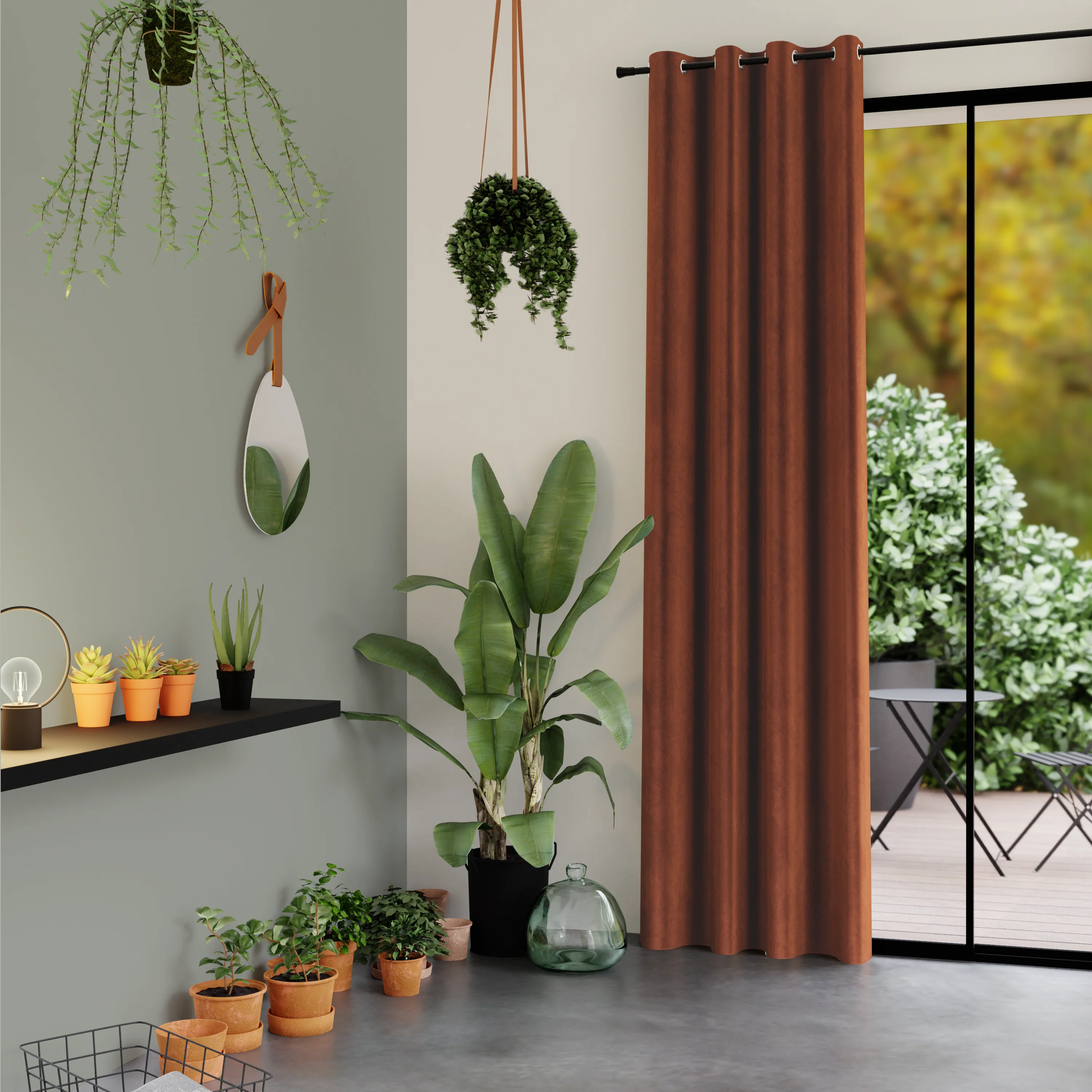 Rideau VELVET coloris tabac 140 x 260 cm