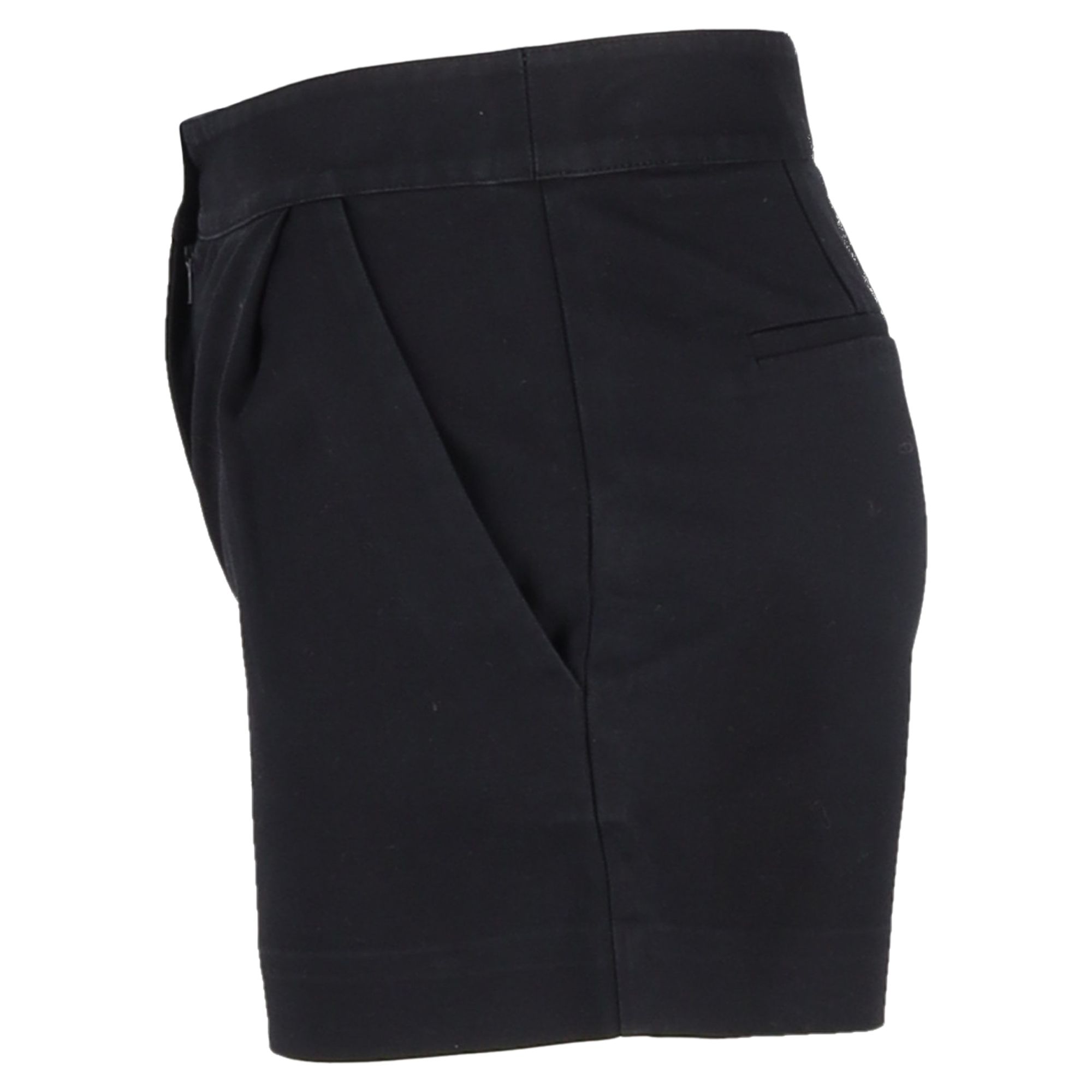 Diane Von Furstenberg Preloved Logo Embroidered Shorts in Black Cotton