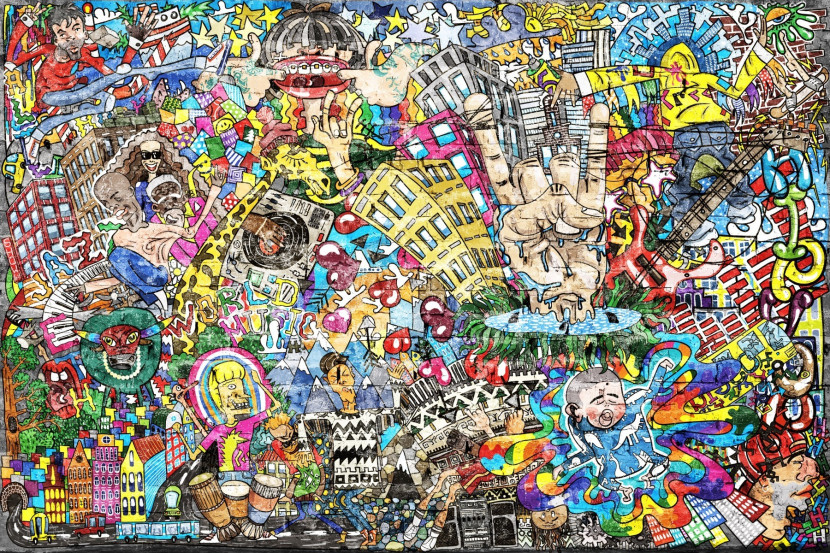 Fototapeta Dla Młodzieży Nowoczesne Graffiti 90x60cm