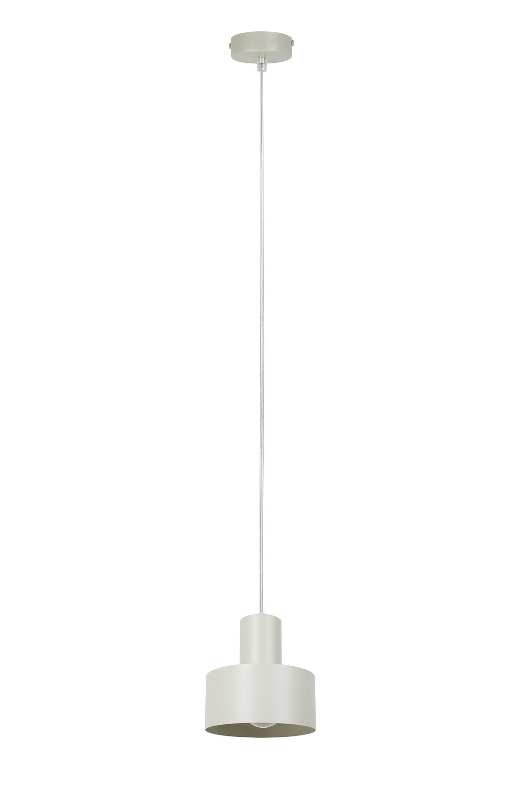 Lampa wisząca jasno-szara RIF 1xE27x15W wym: 90x15x15 cm Sigma Lighting