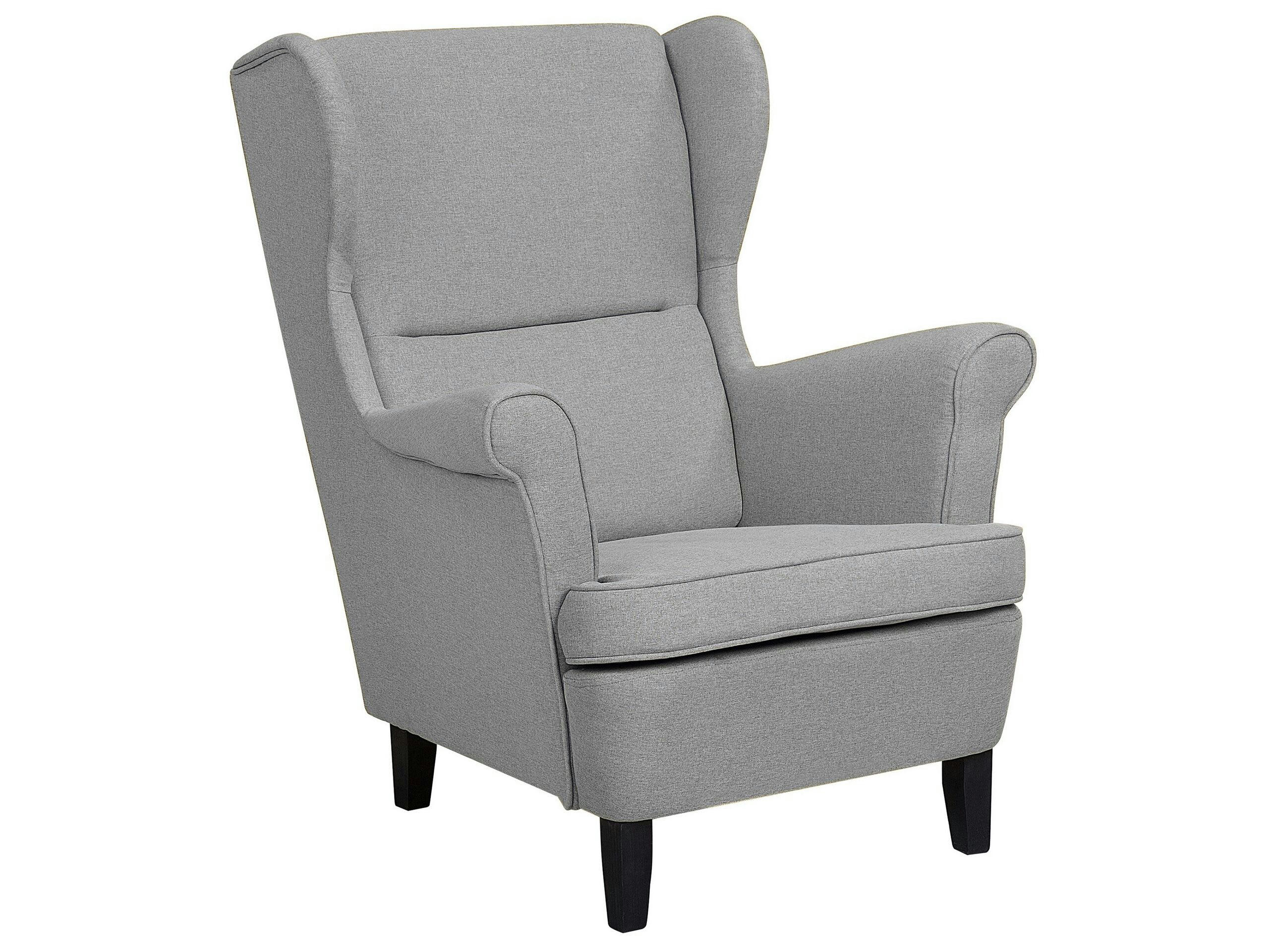 ABSON - Fauteuil en tissu gris