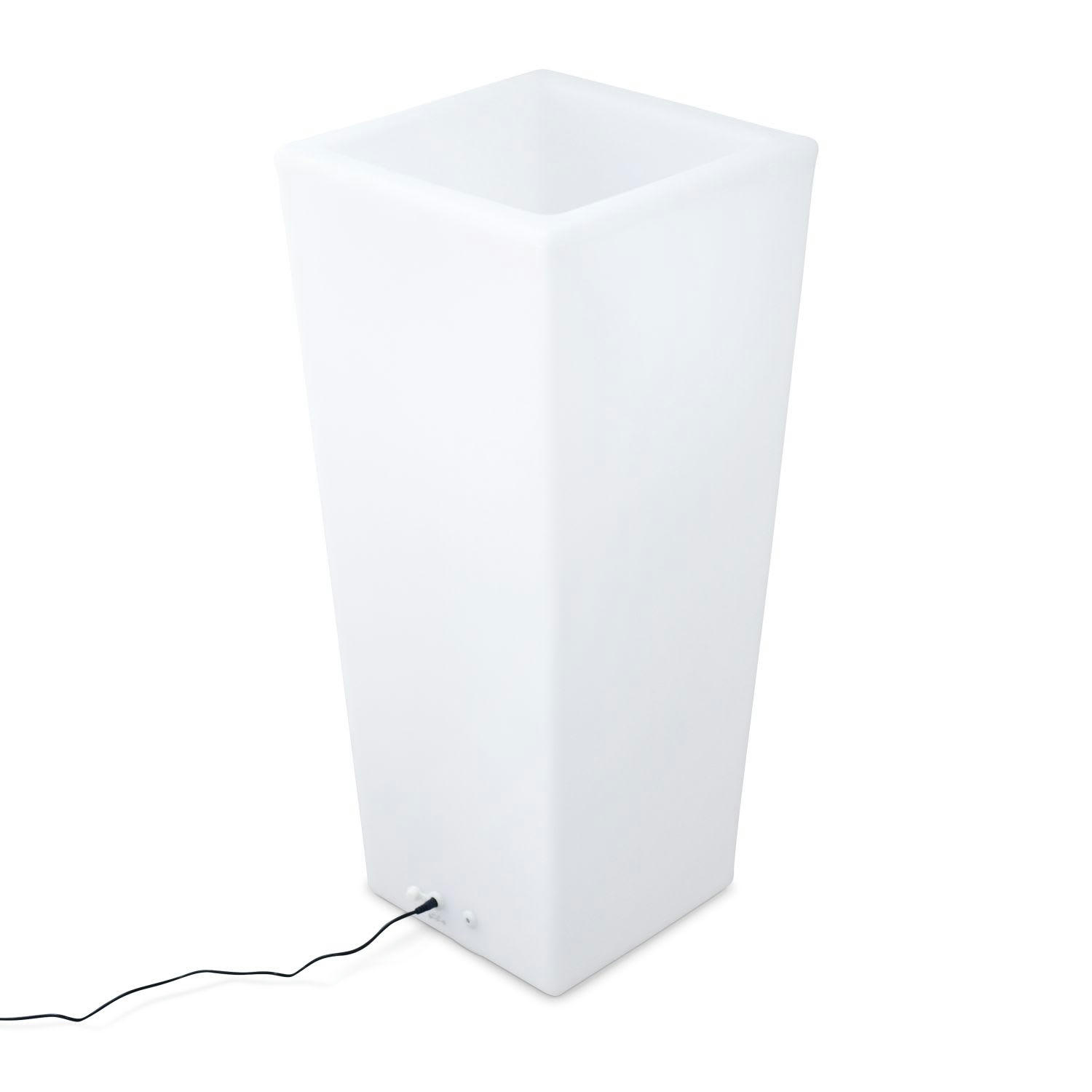 - Pot de fleurs décoratif lumineux LED 75cm 16 couleurs rechargeable