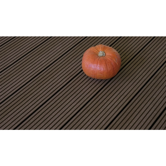 WPC-Terrassendiele, Breite: 14,5 cm, Stärke: 2,6 cm, gebürstet, 1 Stk.