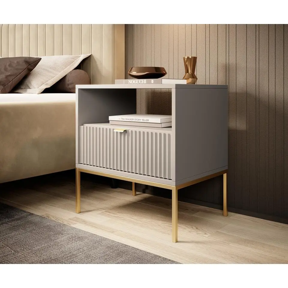 Meubella - Nachtkastje Navil 2 - Beige