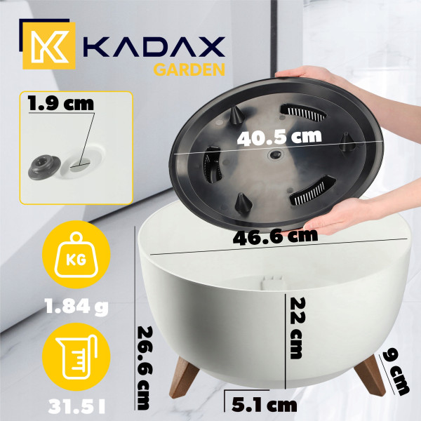 Kadax Doniczka Donica 47cm Wkład Kwietnik Misa