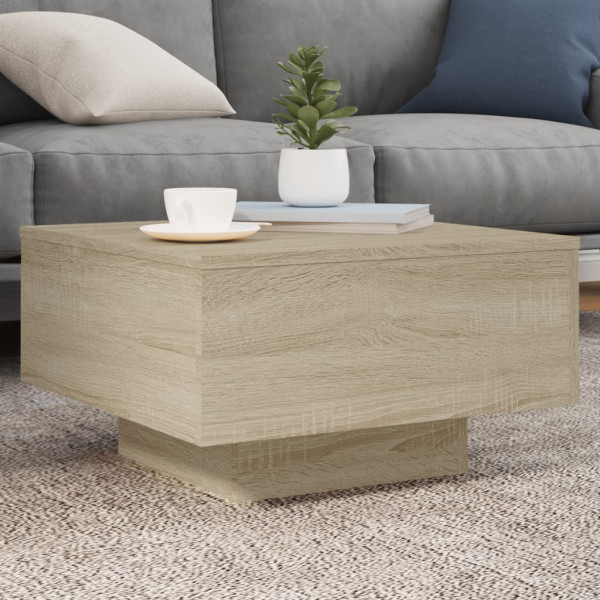 Stolik Kawowy Ława Stół Brązowy 55x55x31 Do Salonu Do Pokoju