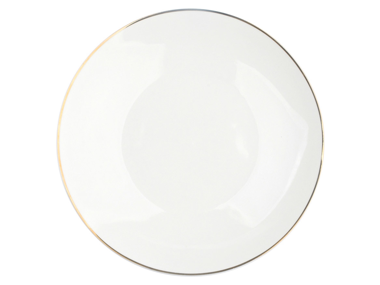 Talerz obiadowy Bella porcelanowy biało-złoty