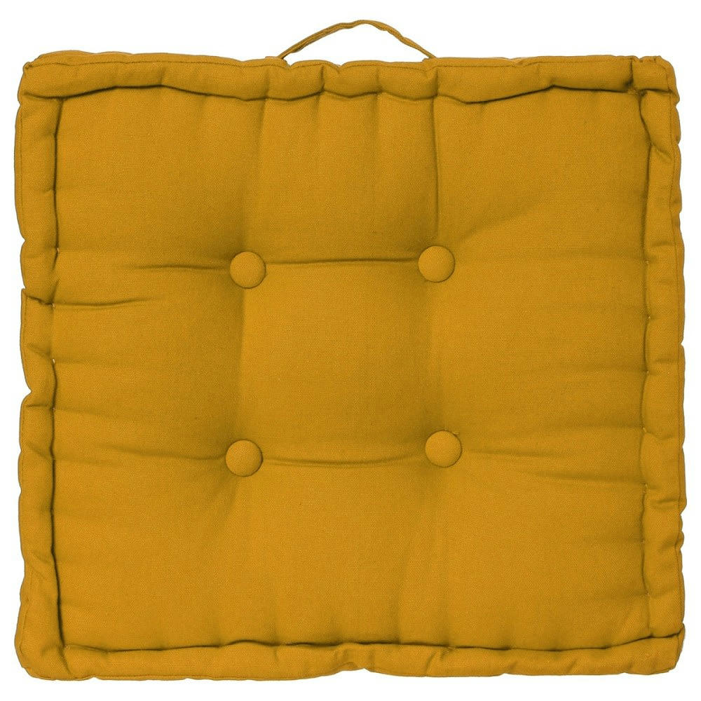 - Coussin de sol ocre cotton Autres
