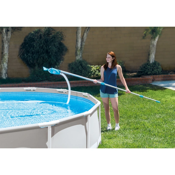 Reinigungsset »Deluxe«, für Pools, mit Alu-Teleskopstange, blau