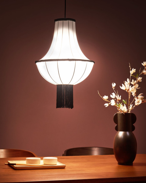 Lampa wisząca sufitowa nylonowa biała