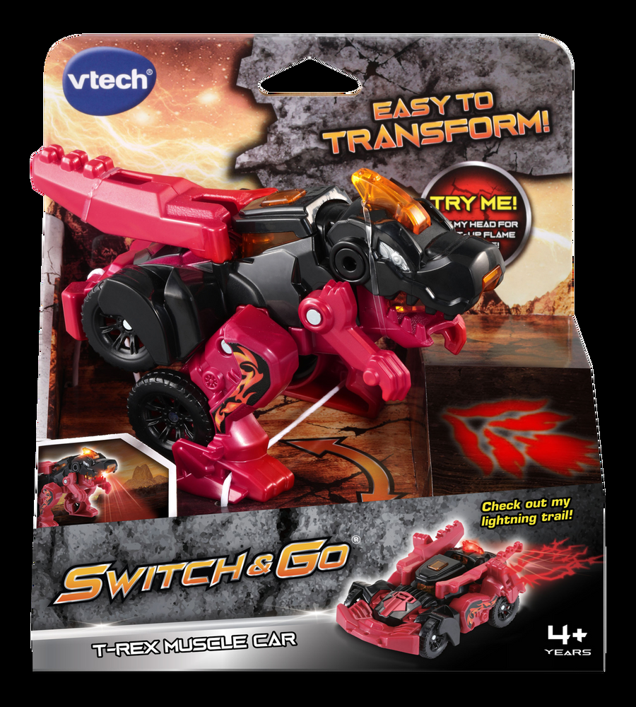 VTech Switch & Go T-Rex Muscle Car, English, Ages 4+