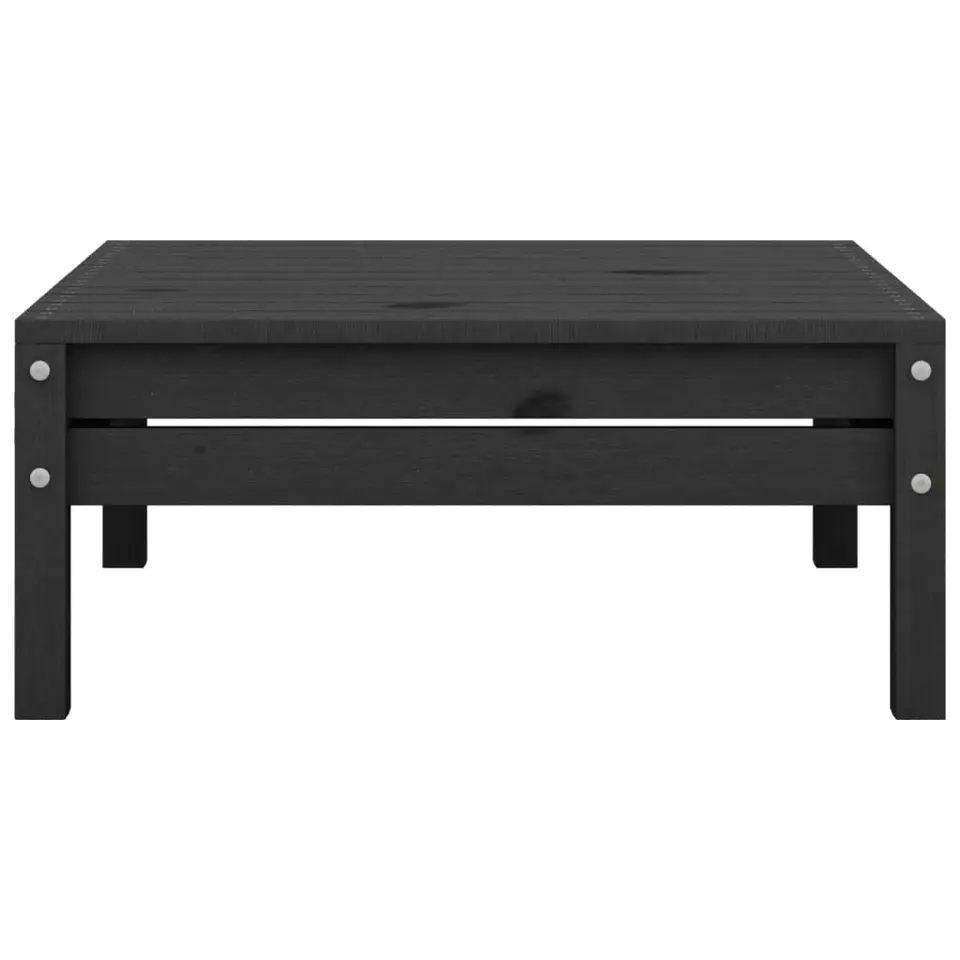 vidaXL - Tuinvoetenbank - Zwart - Grenenhout