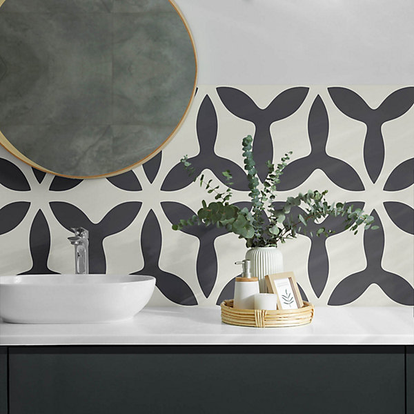 Panneau Décoratif Mural Wallfluent 120x60 cm Motif Marbré Ondulé 1 pièce