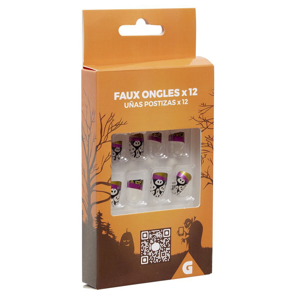 Faux ongles en plastique x12